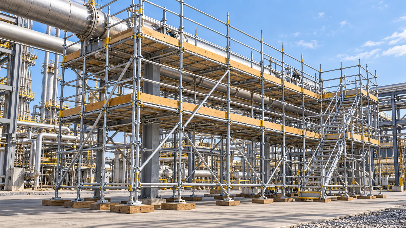 Scaffolding Erection for Overhead Construction Works